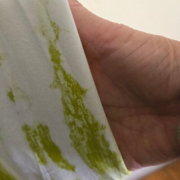 Spring Green White Cotton Blend Adjustable Strap Pocket Jumpsuit Size 2XL - Picture 4 of 7